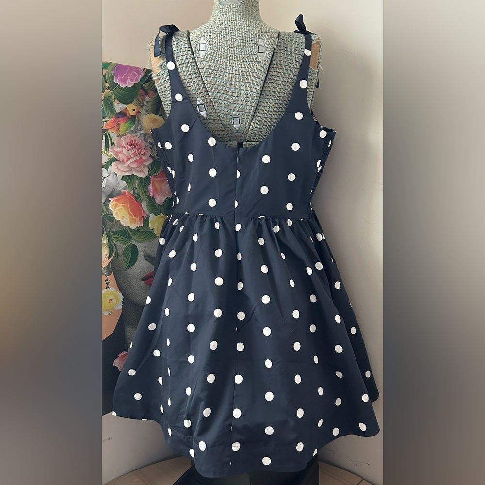 NWT OLD NAVY THE OCCASION FIT & FLARE POLKA DOT DRESS. Sz. 14. VERSATILE - Picture 5 of 10